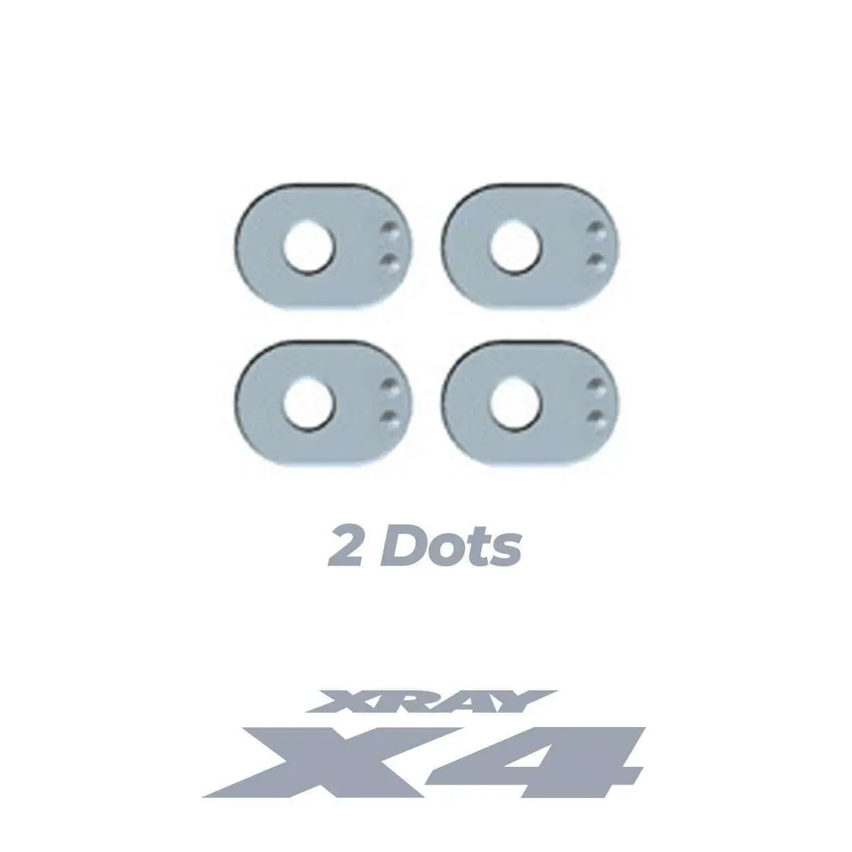 X4 Alu Caster Bushing Front 4° / Rear 1.5° - 2 Dots (4) 1