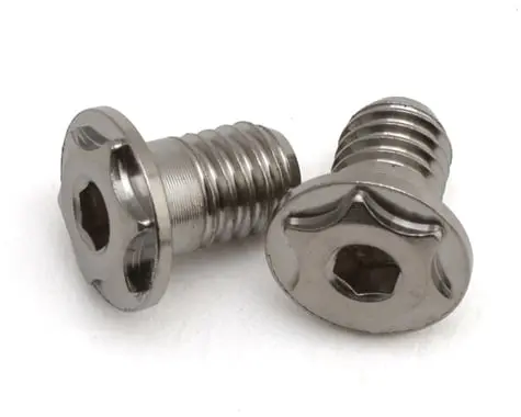 Excelerate Low Profile Titanium Spur Gear Screws (Silver) (4) 1