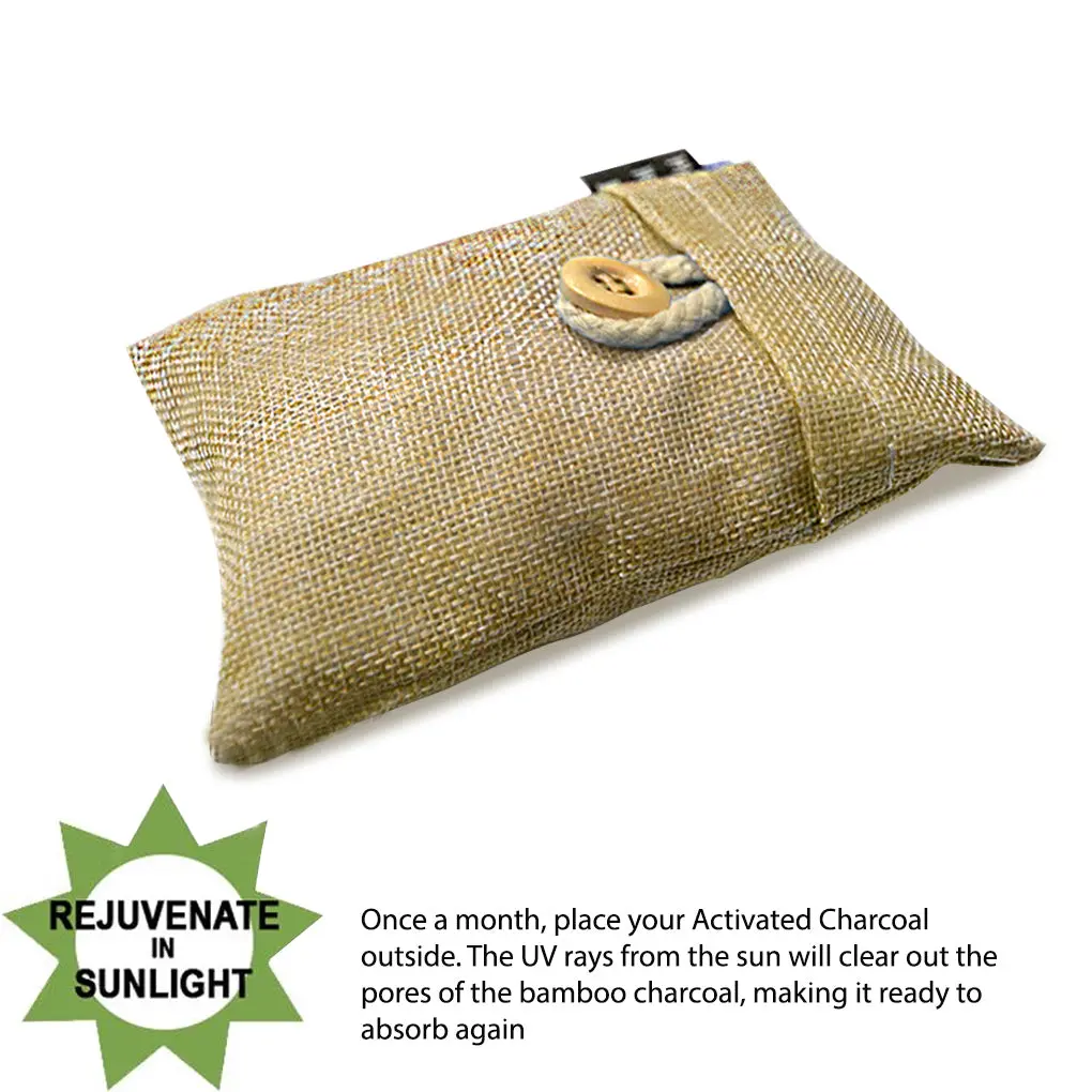 Bag Bamboo Activated Charcoal (Brown) 100% Natural & Chemical Free Moisture 1
