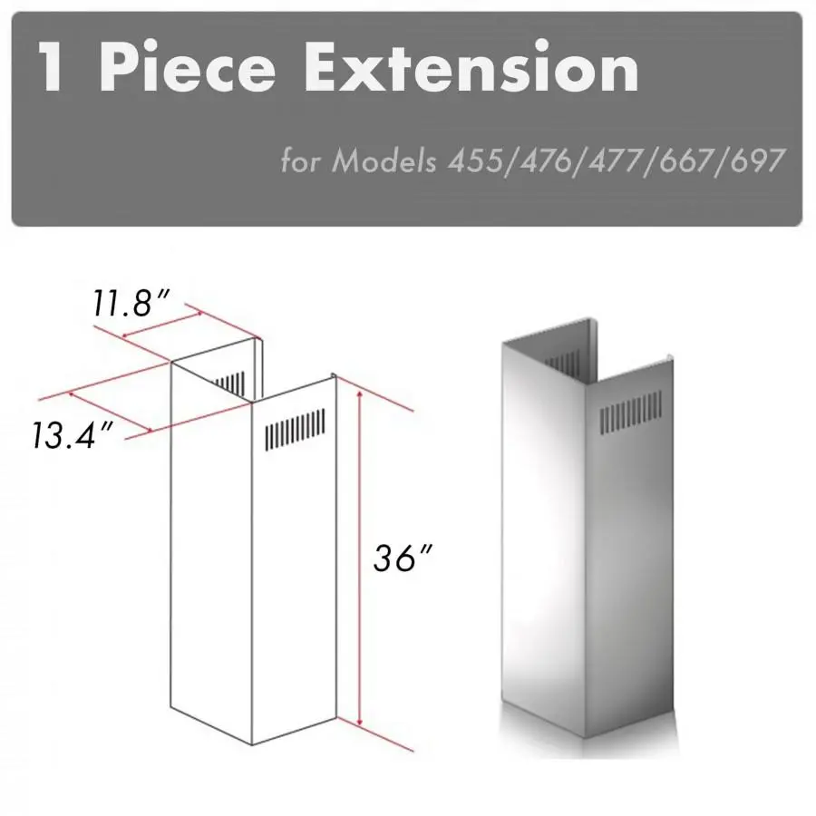 Z-Line Range Hood Accessories Model 1Pcext-455/476/477/667/697 1