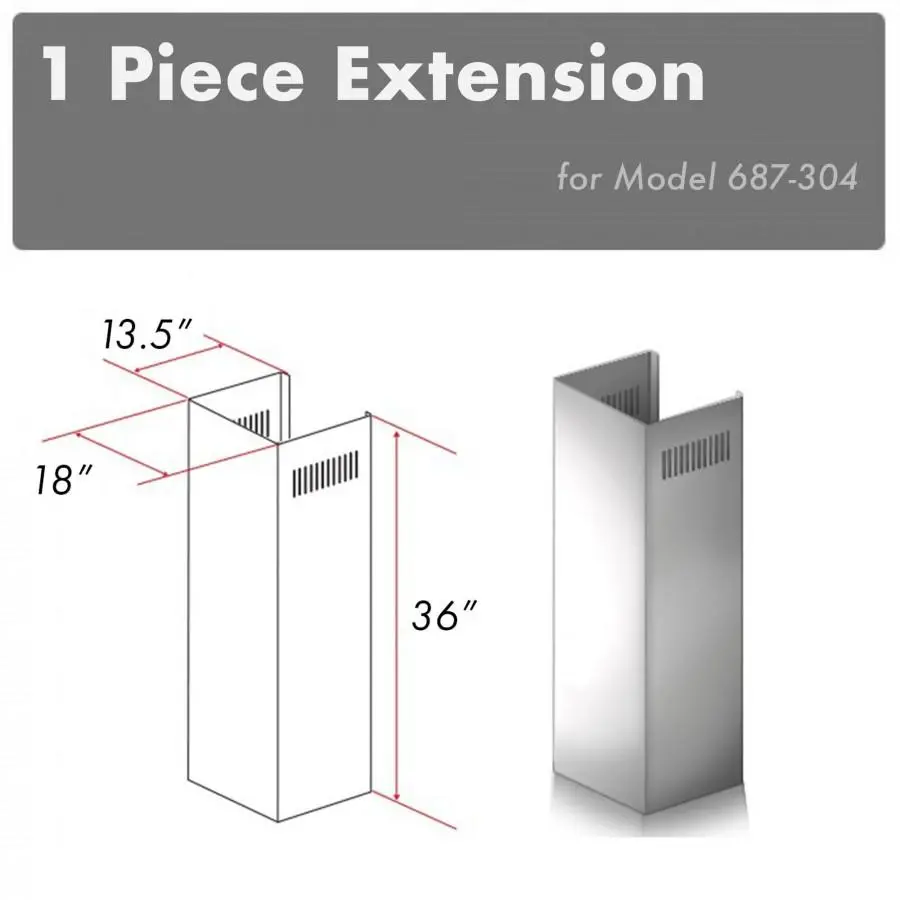 Z-Line Range Hood Accessories Model 1Pcext-687-304 1
