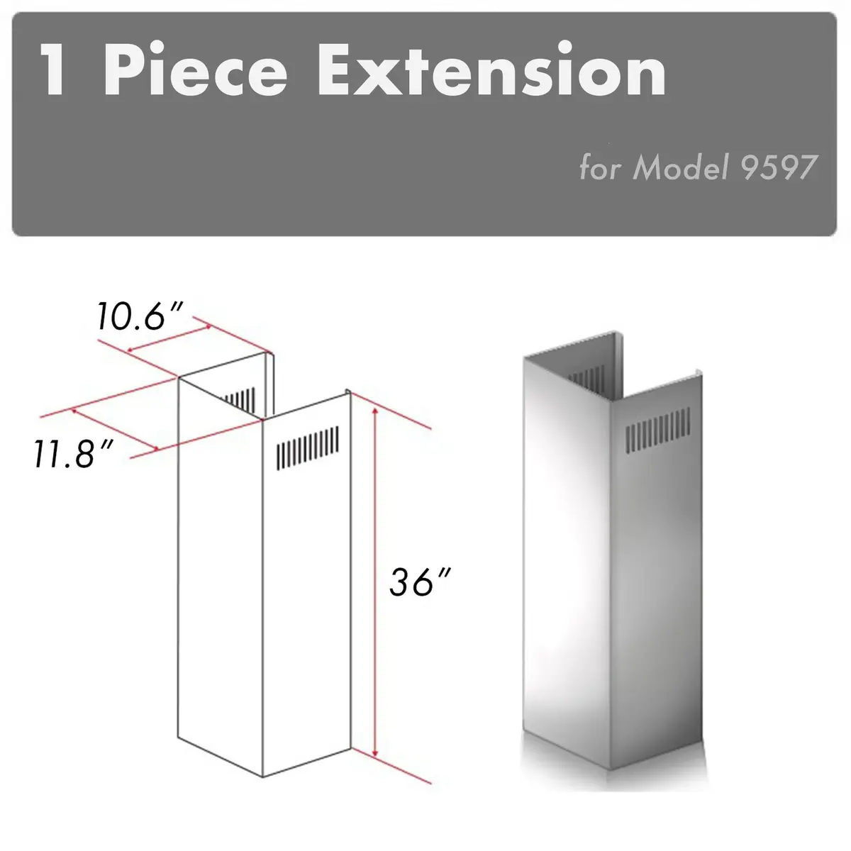 Z-Line Range Hood Accessories Model 1Pcext-9597 1