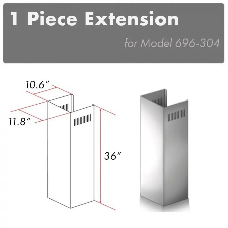 Z-Line Range Hood Accessories Model 1Pcext-696-304 1