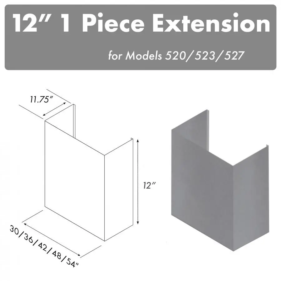 Z-Line Range Hood Accessories Model 520/523/527-36-1Ftext 1