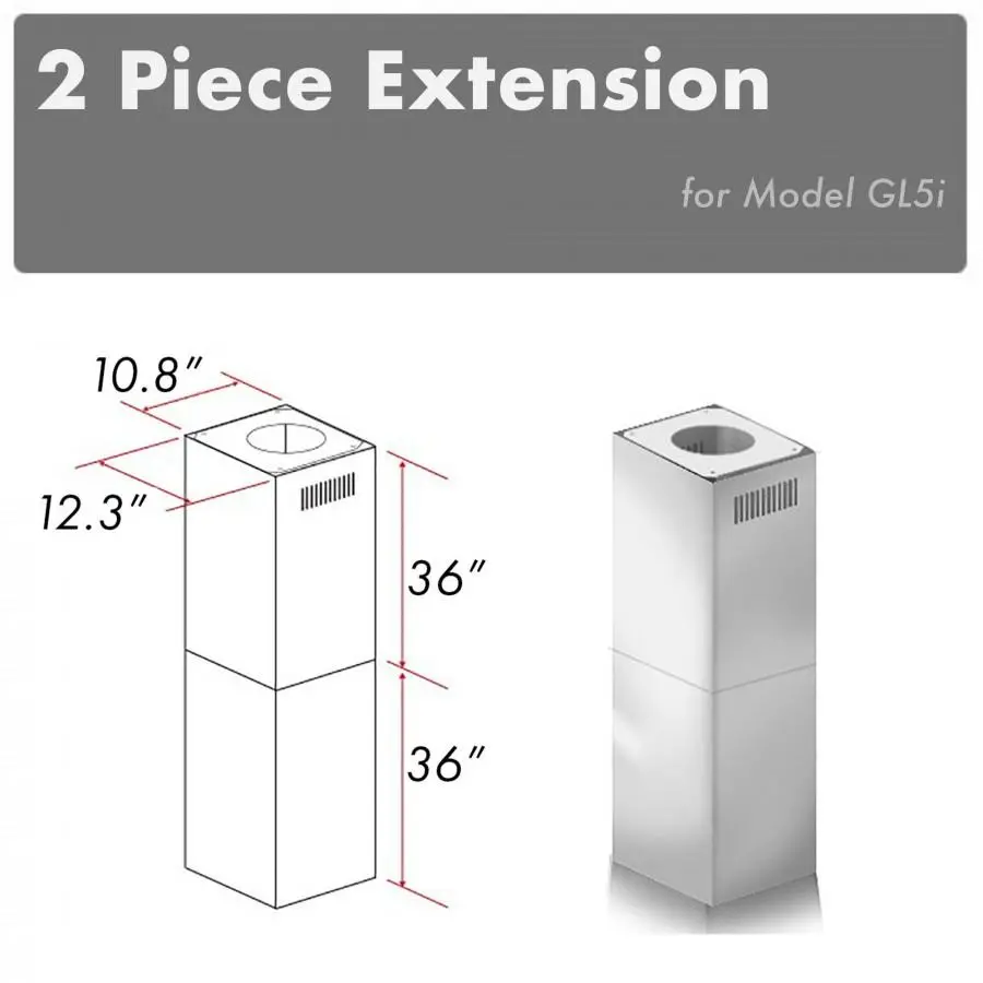 Z-Line Range Hood Accessories Model 2Pcext-Gl5i 1