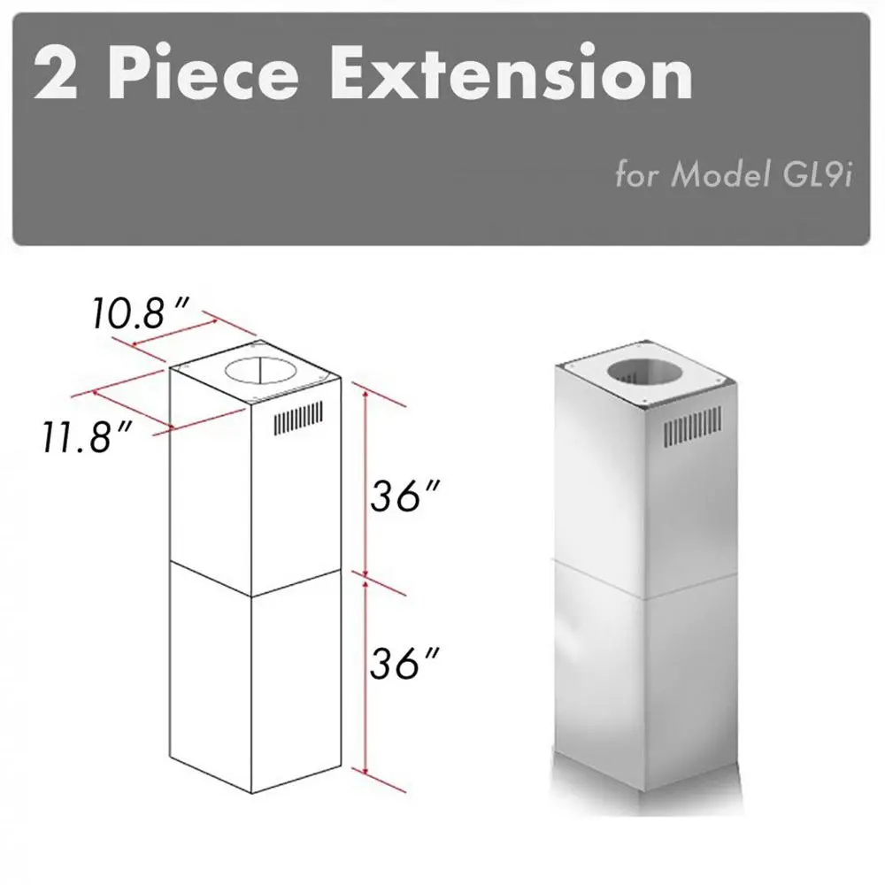 Z-Line Range Hood Accessories Model 2Pcext-Gl9i 1