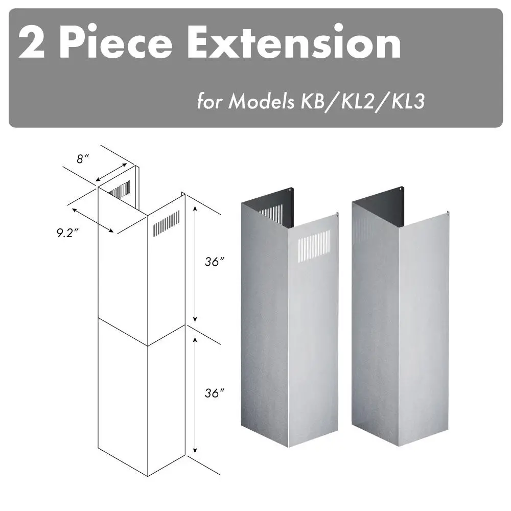 Z-Line Range Hood Accessories Model 2Pcext-Kb/Kl2/Kl3 1
