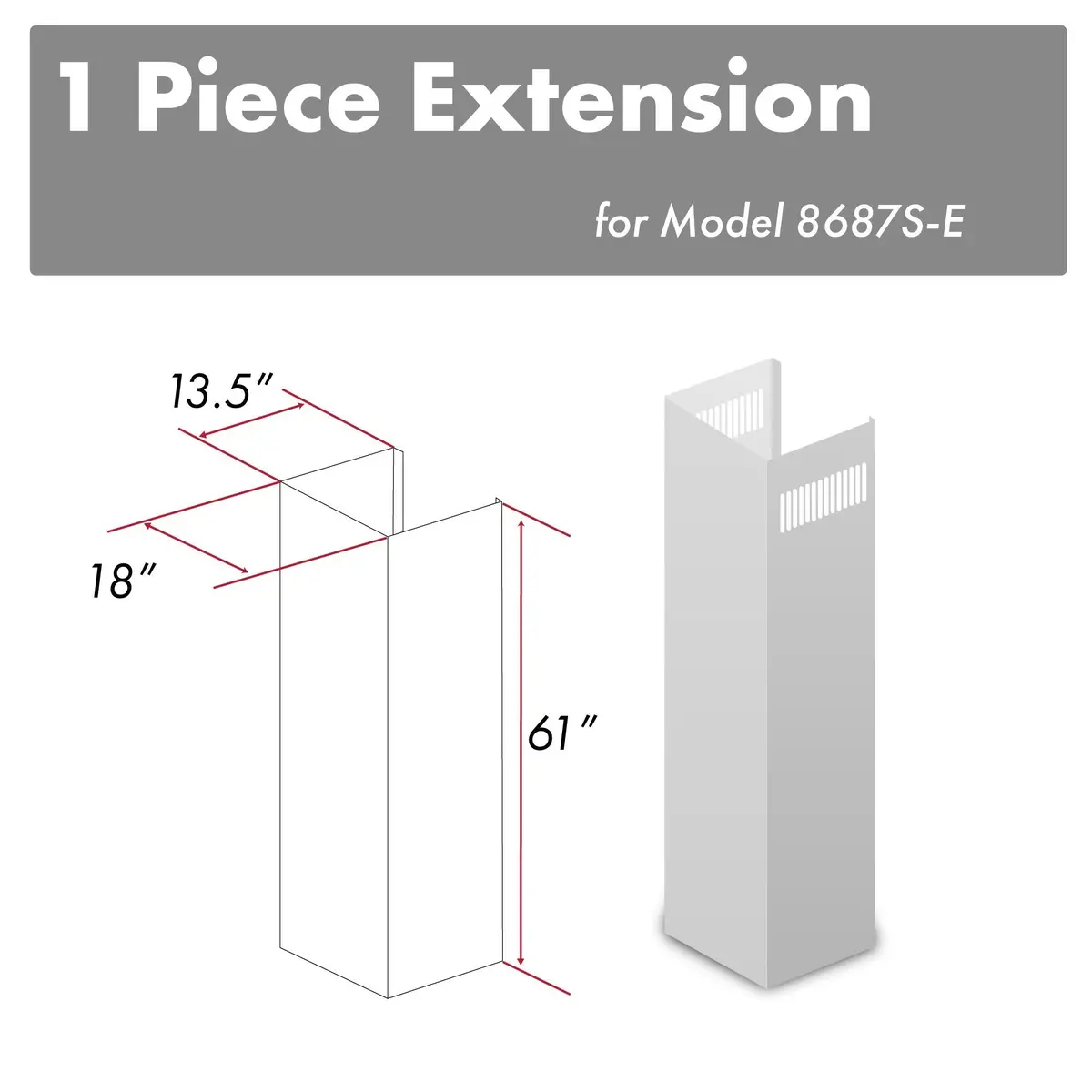 Z-Line Range Hood Accessories Model 8687S-E 1