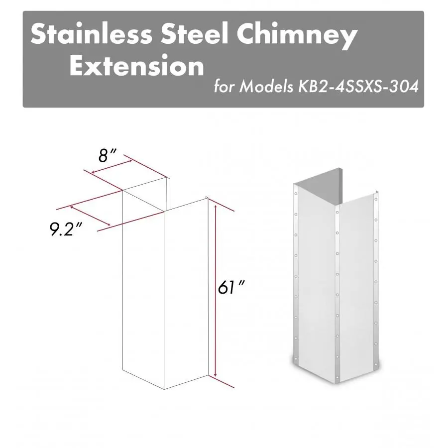 Z-Line Range Hood Accessories Model Kb2-4Ssxs-30-304-E 1
