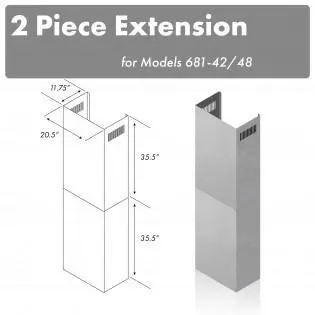 Z-Line Range Hood Accessories Model 2Pcext-681-42/48 1