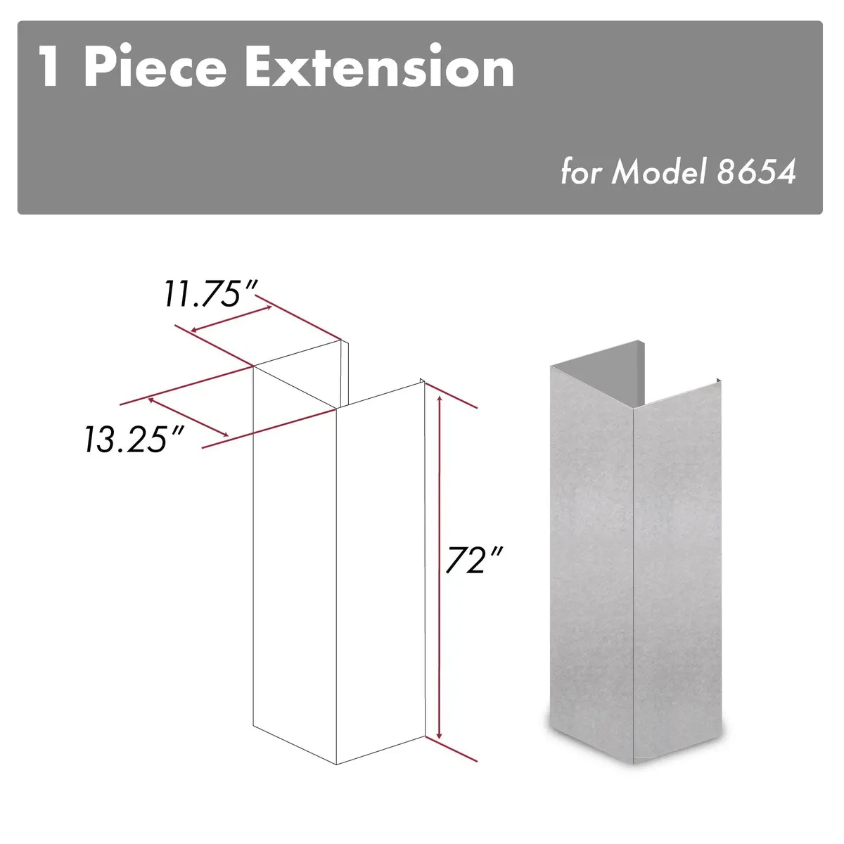 Z-Line Range Hood Accessories Model 8654-E 1