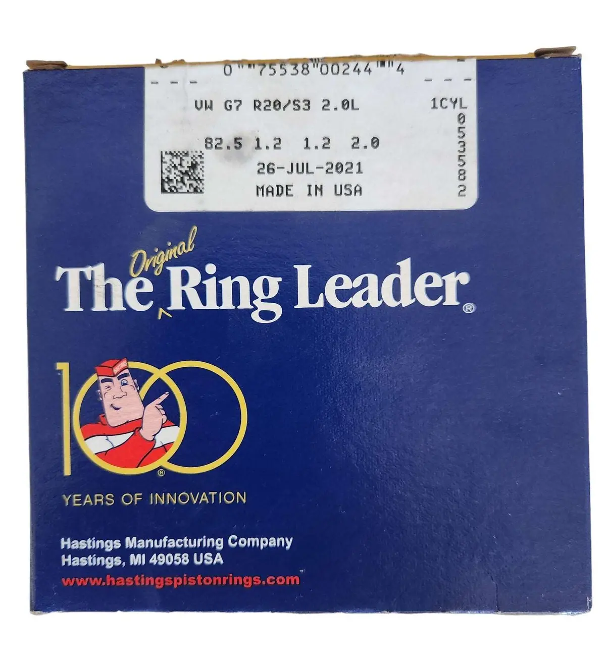 Hastings Piston Rings (2C5385s) - Single Piston Set For Vw, Audi (82.5Mm Bore) 1