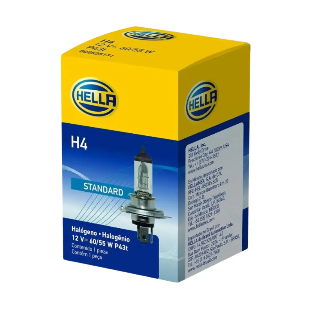 Headlight H4 Hella Standard Halogen Bulb 12V 60/55W 1