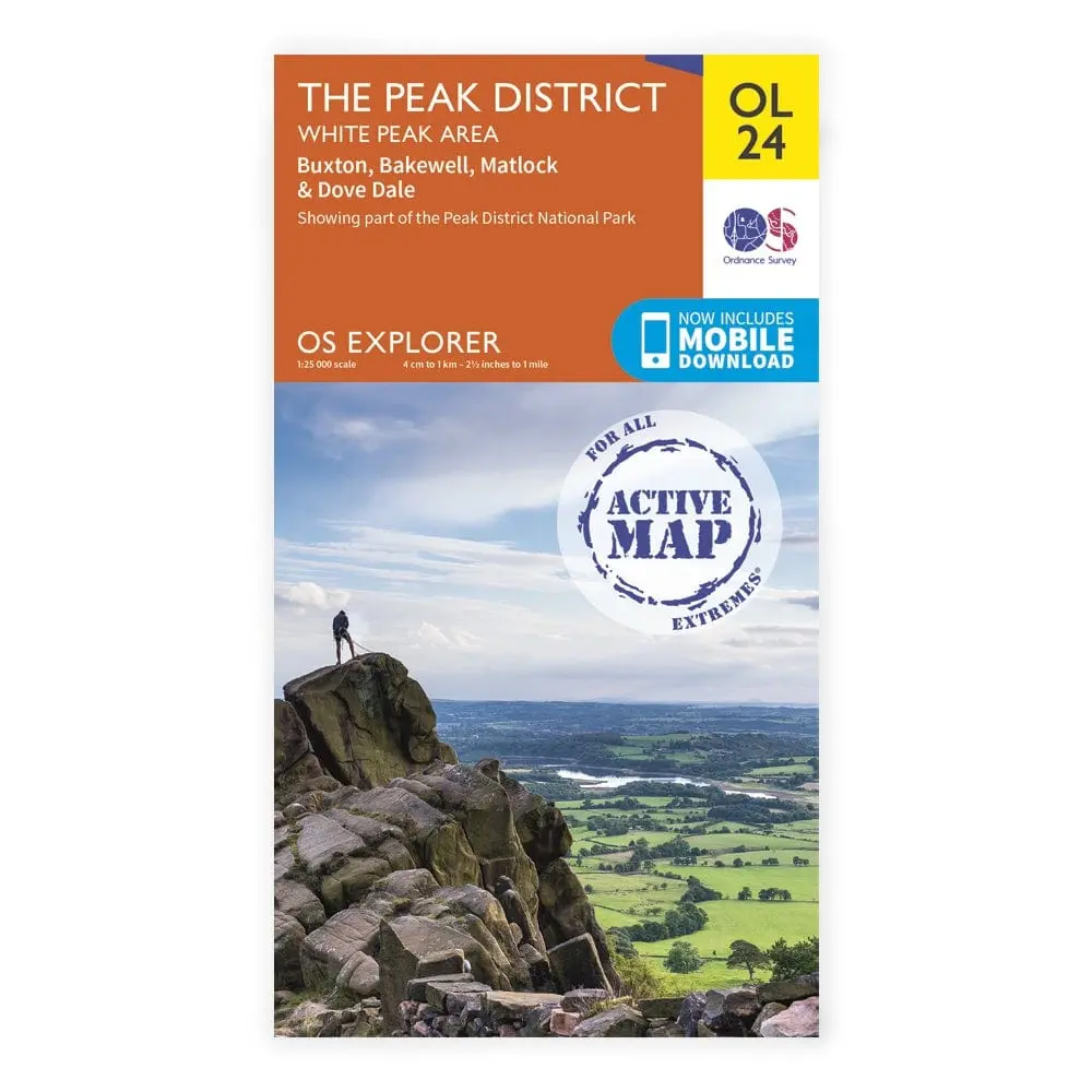 Os Explorer Laminated / Peak District White Peak 1
