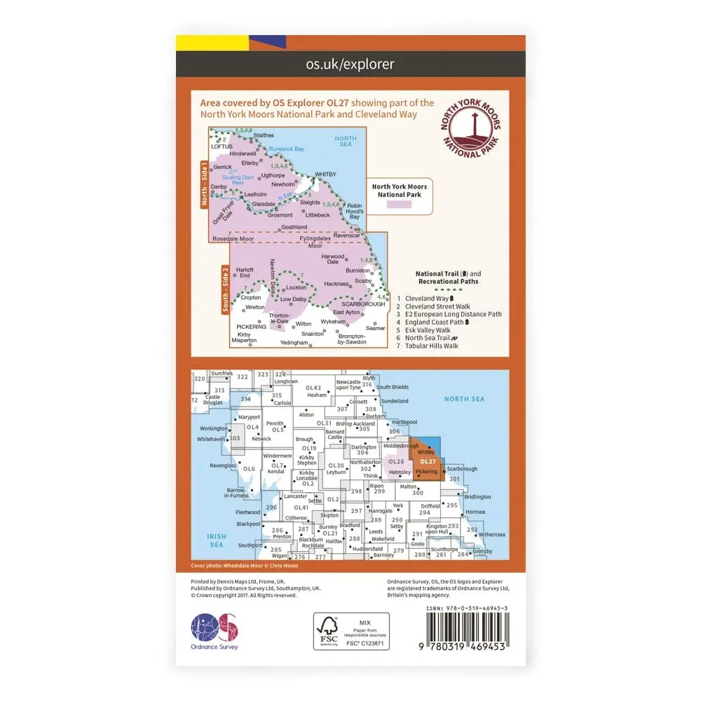 Os Explorer Laminated / North York Moors East 2