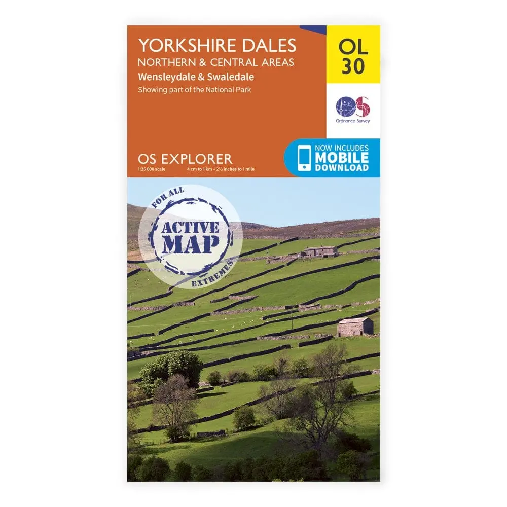 Os Explorer Laminated / Yorkshire Dales North & Central 1
