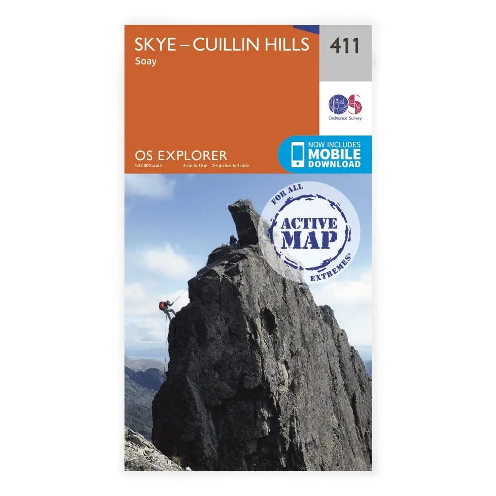 Os Explorer Laminated / Skye Cuillin Hills 1
