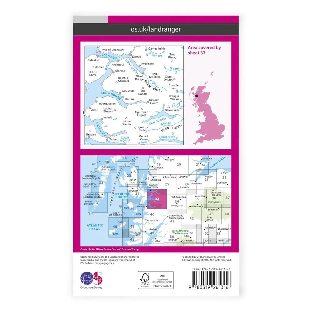 Os Landranger / Loch Alsh & Glen Sheil 2