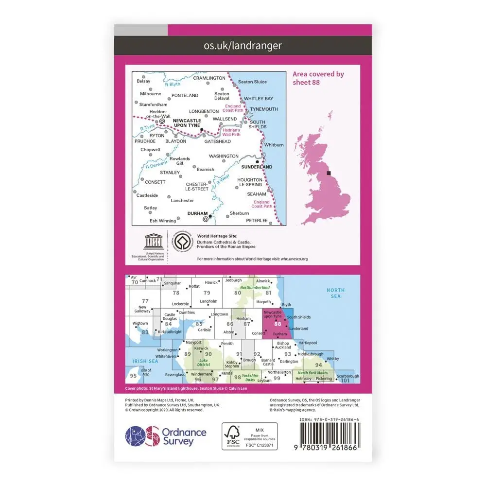 Os Landranger / Newcastle Upon Tyne/Durham 2
