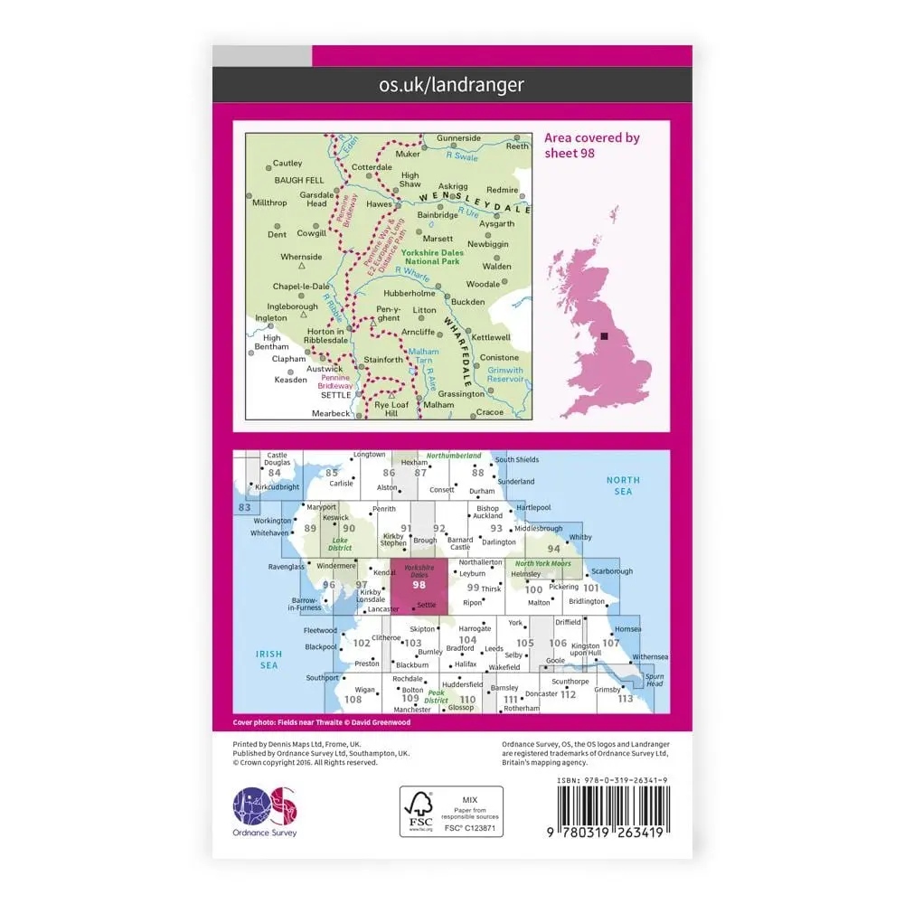 Os Landranger / Wensleydale & Upper Wharfedale 2