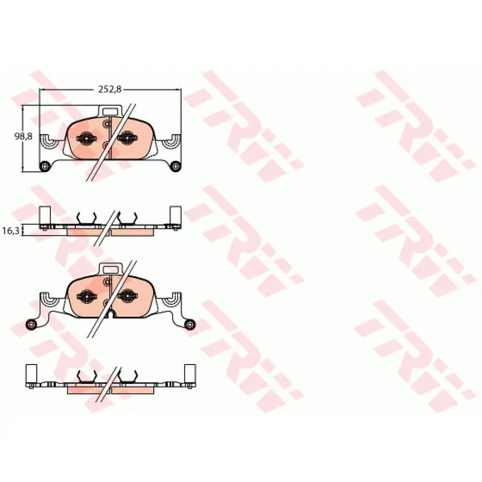 Trw Front Brake Pads Gdb2126 Audi A4, A5, A6, A7, Q5 1